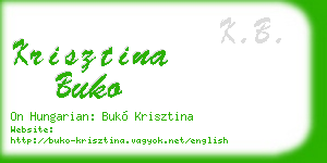 krisztina buko business card