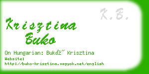 krisztina buko business card